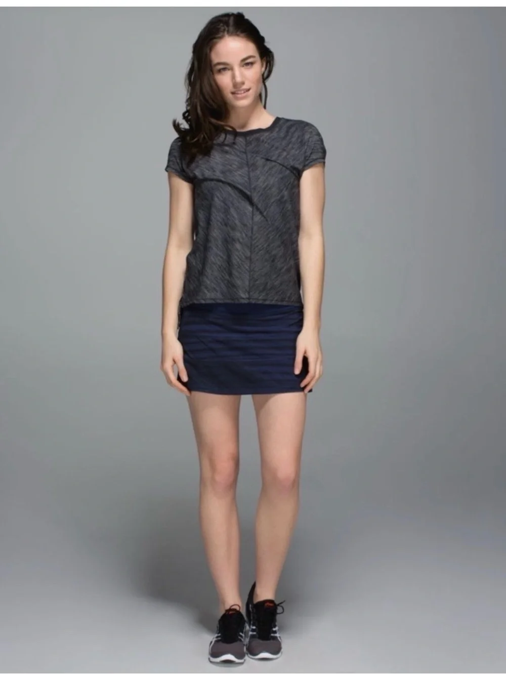 Lululemon Pace Rival Skirt II *4-way Stretch Good Vibes Deep Navy Black / navy
